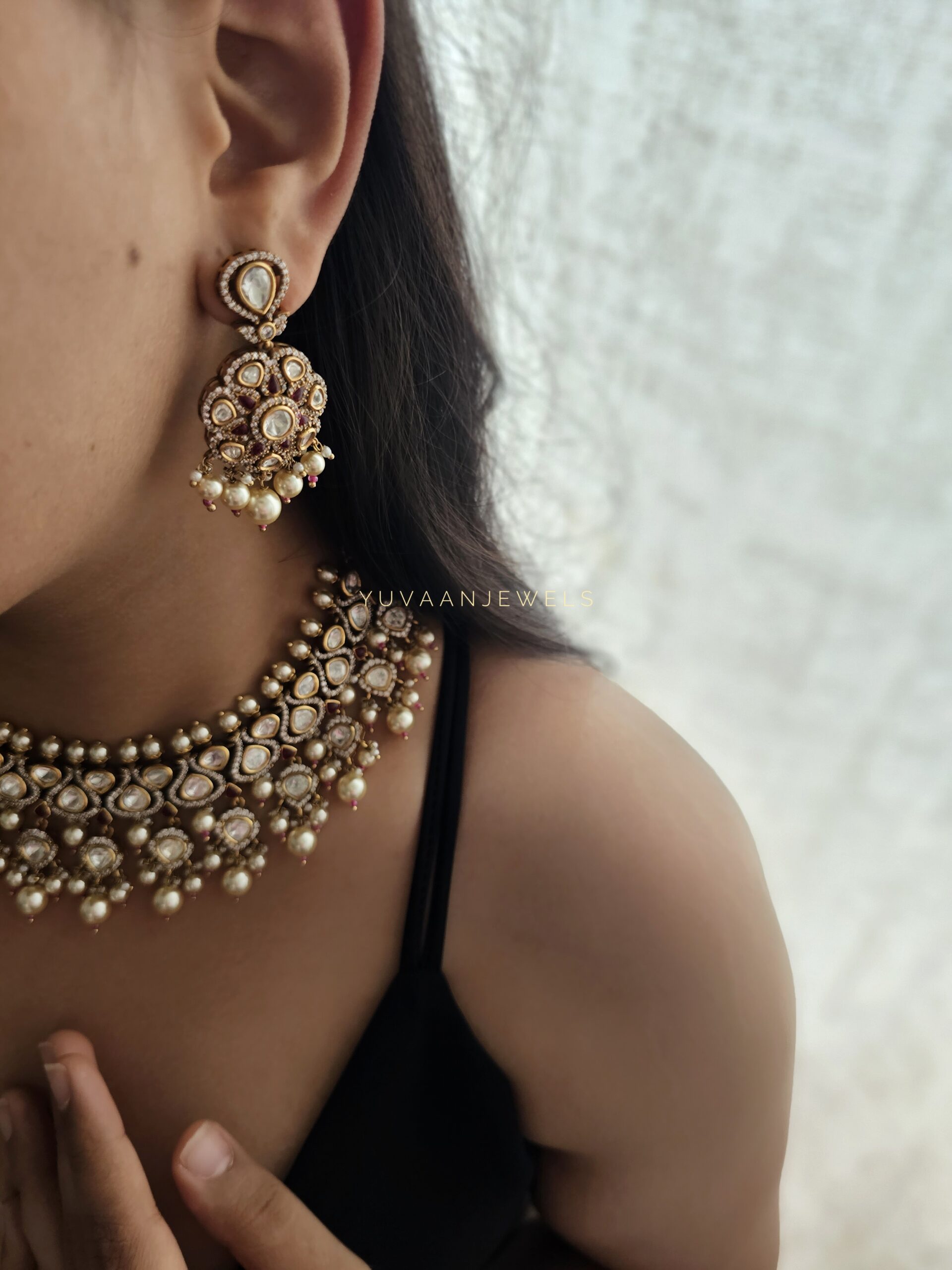 Nushrat antique polki necklace Thumbnail