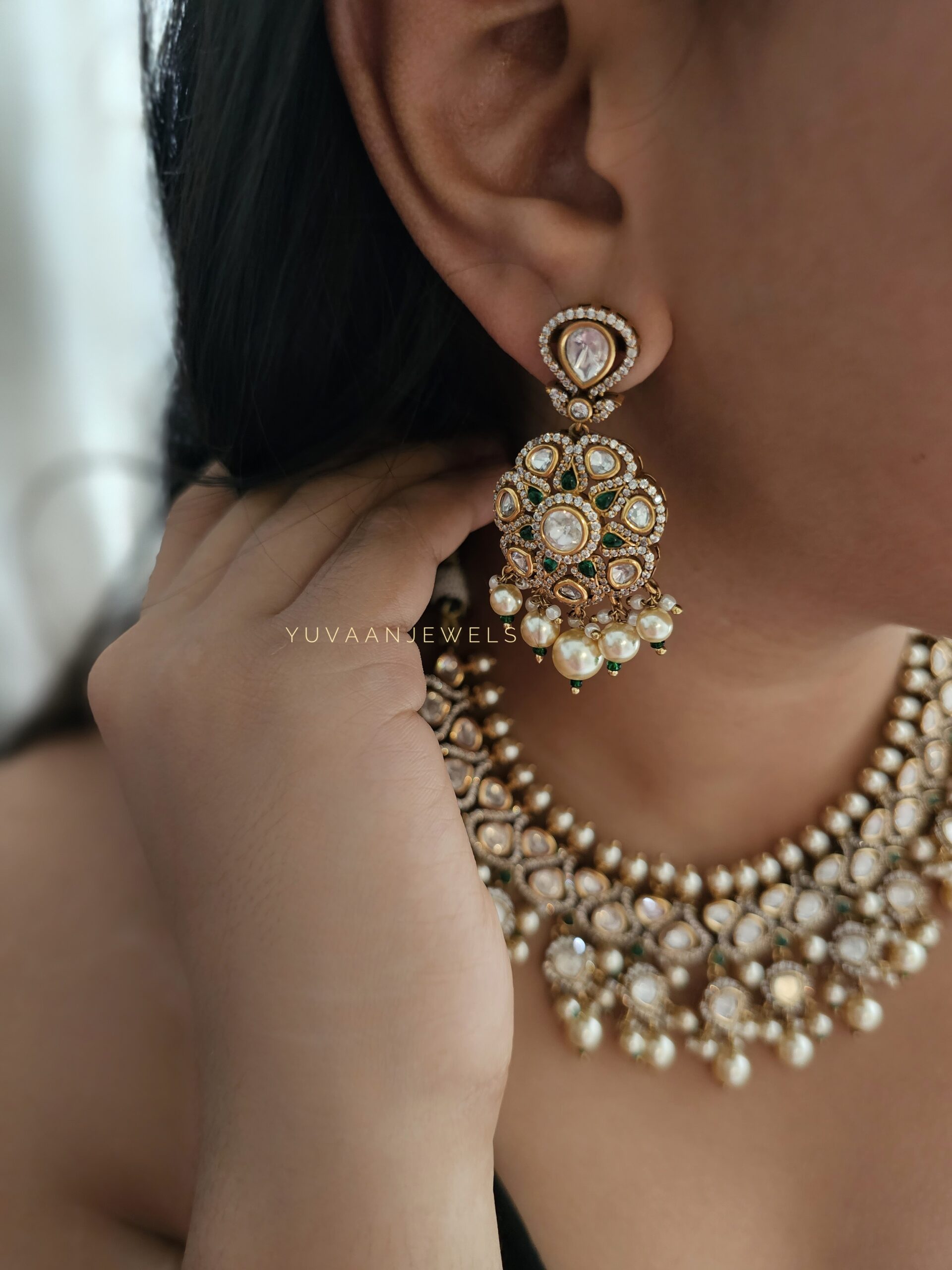 Nushrat antique polki necklace Thumbnail