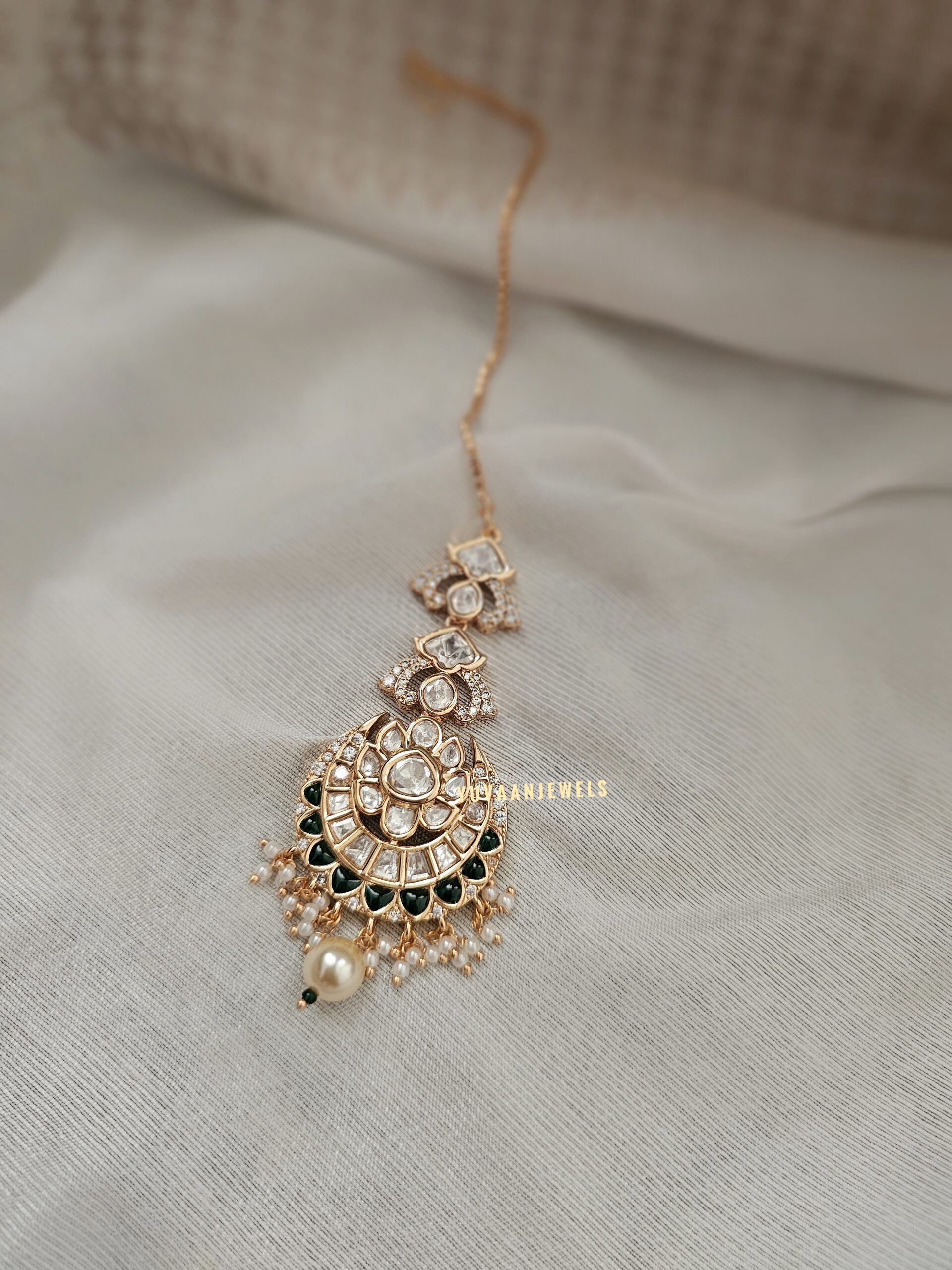 Amulya polki and pearls necklace Thumbnail