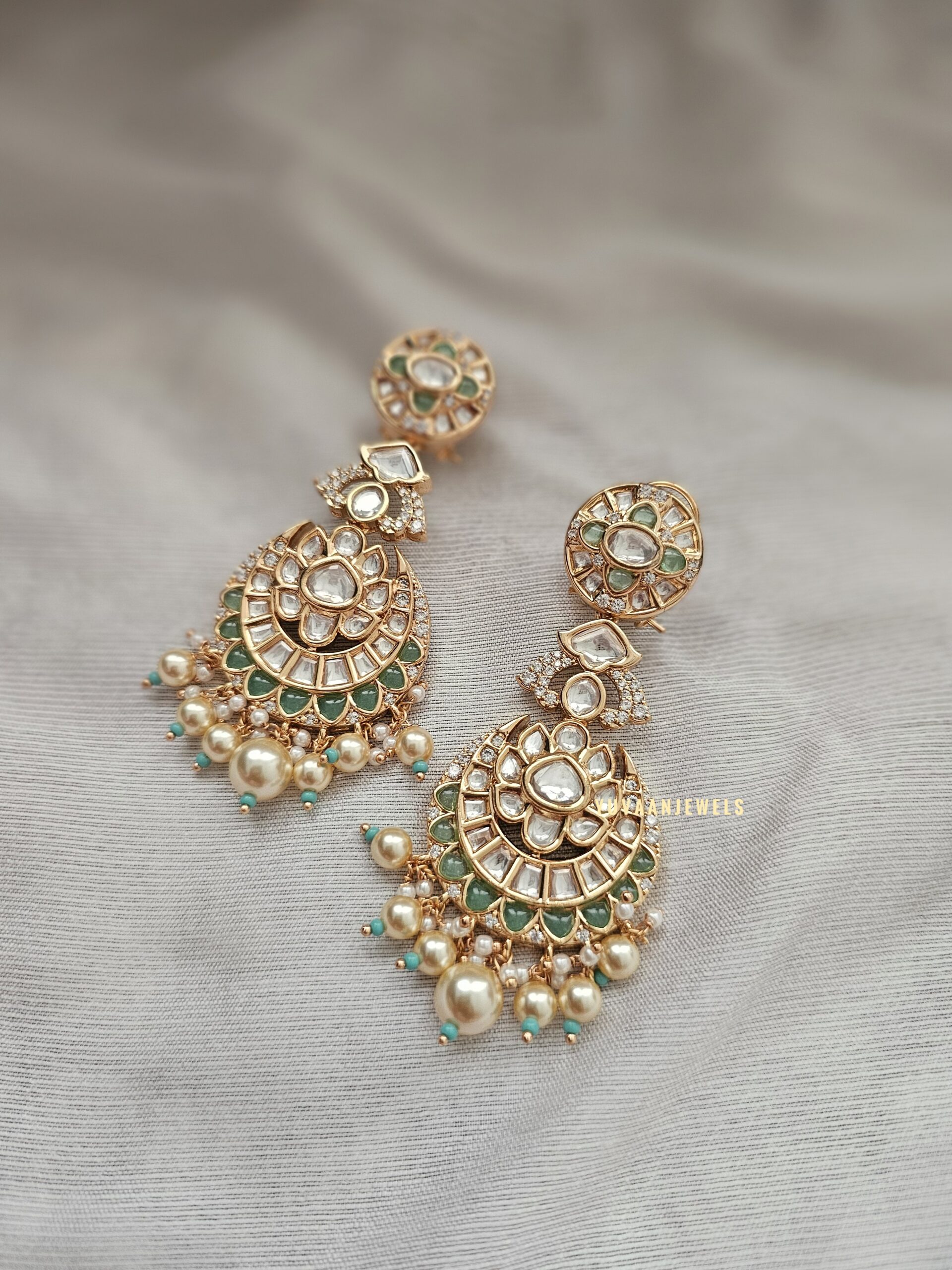 Amulya polki and pearls necklace Thumbnail