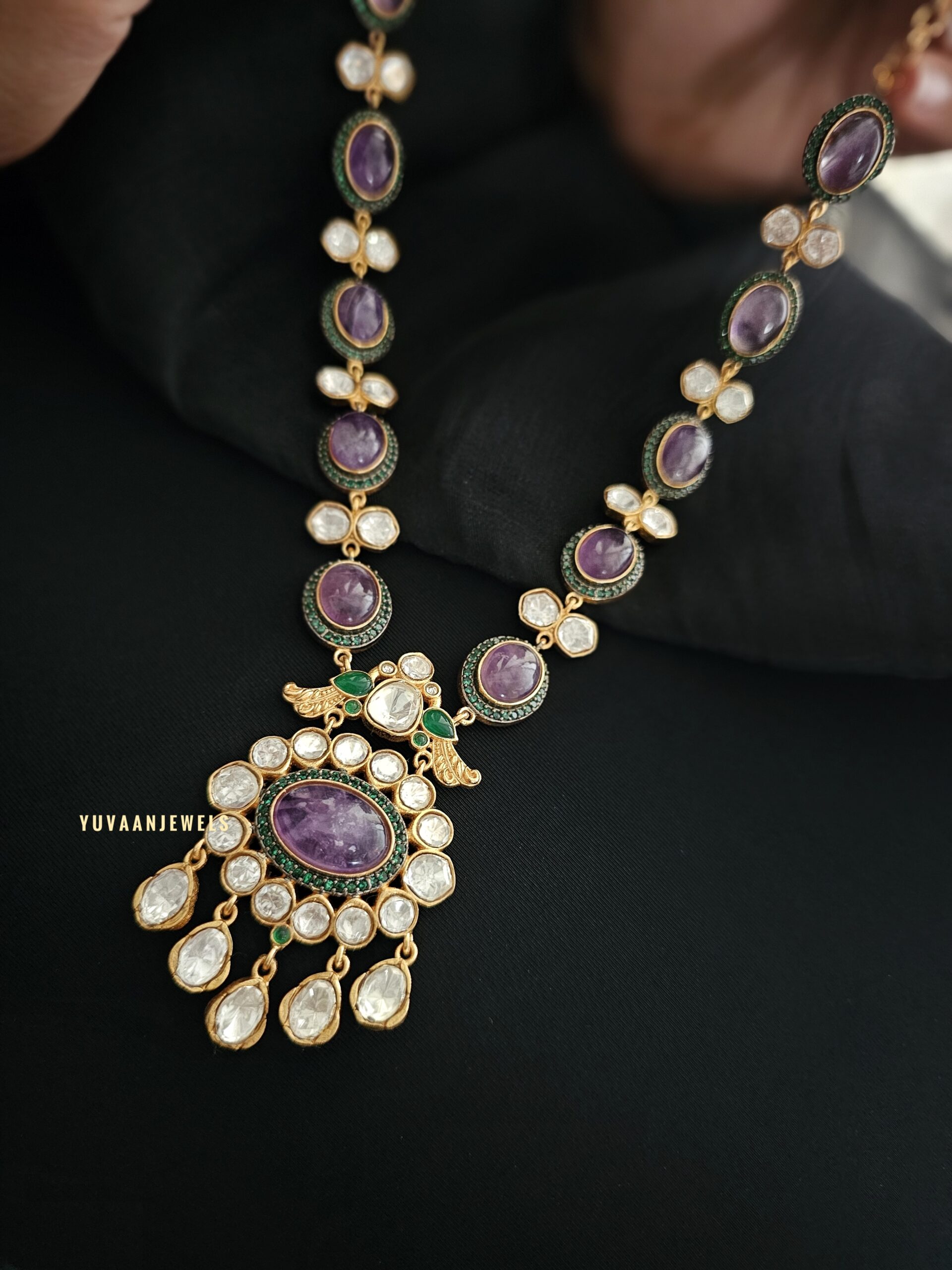 Shikha Quartz and Polki Necklace Thumbnail