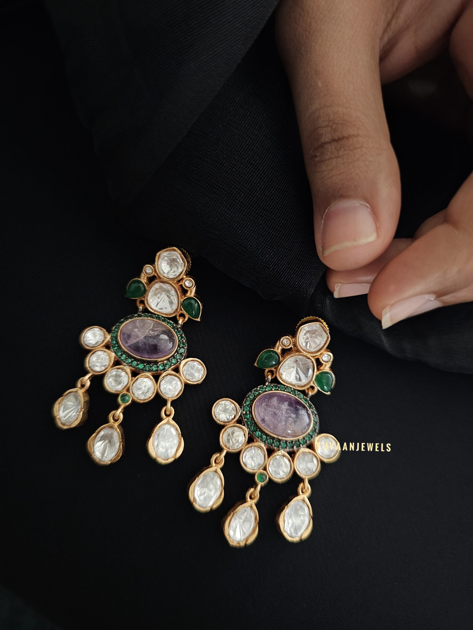 Shikha Quartz and Polki Necklace Thumbnail