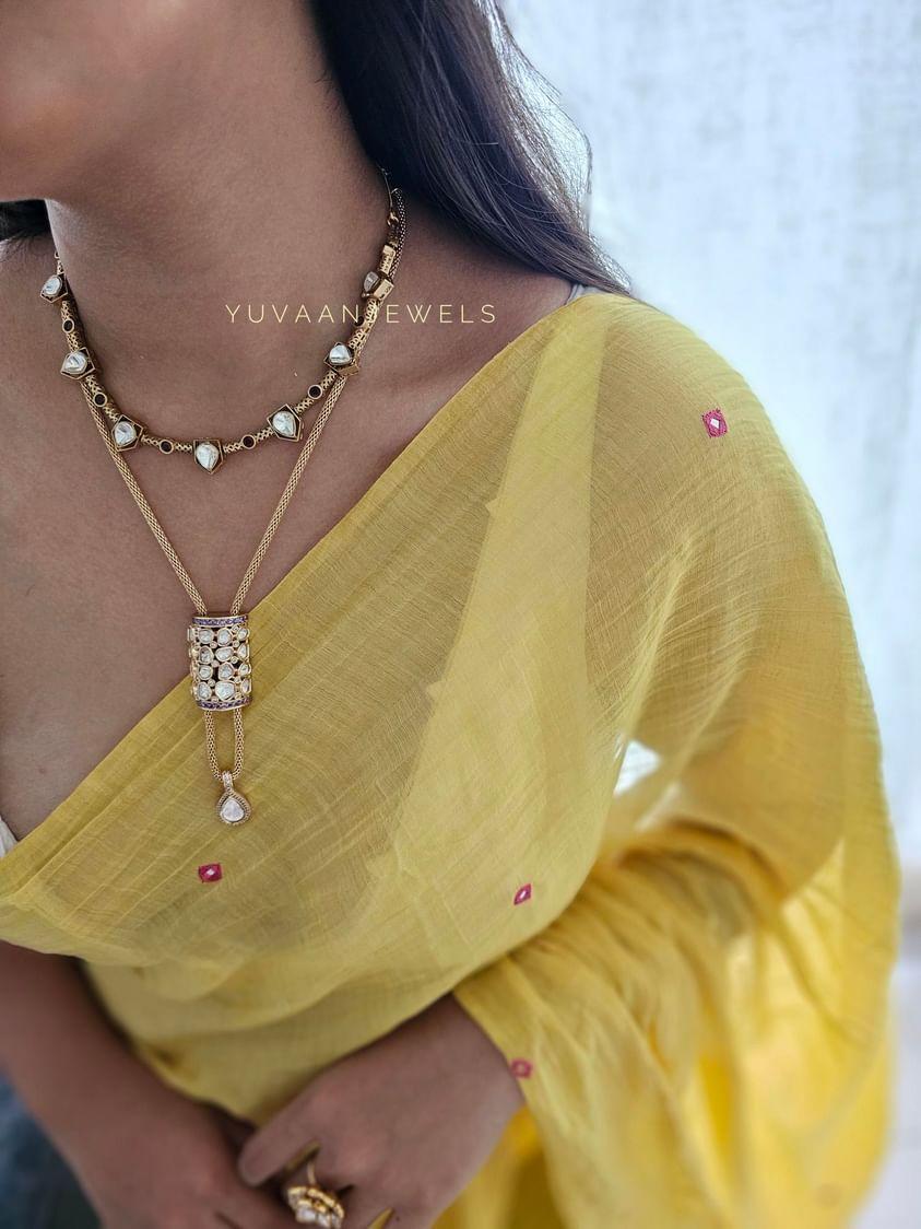 Nimrat Delicate polki necklace Thumbnail