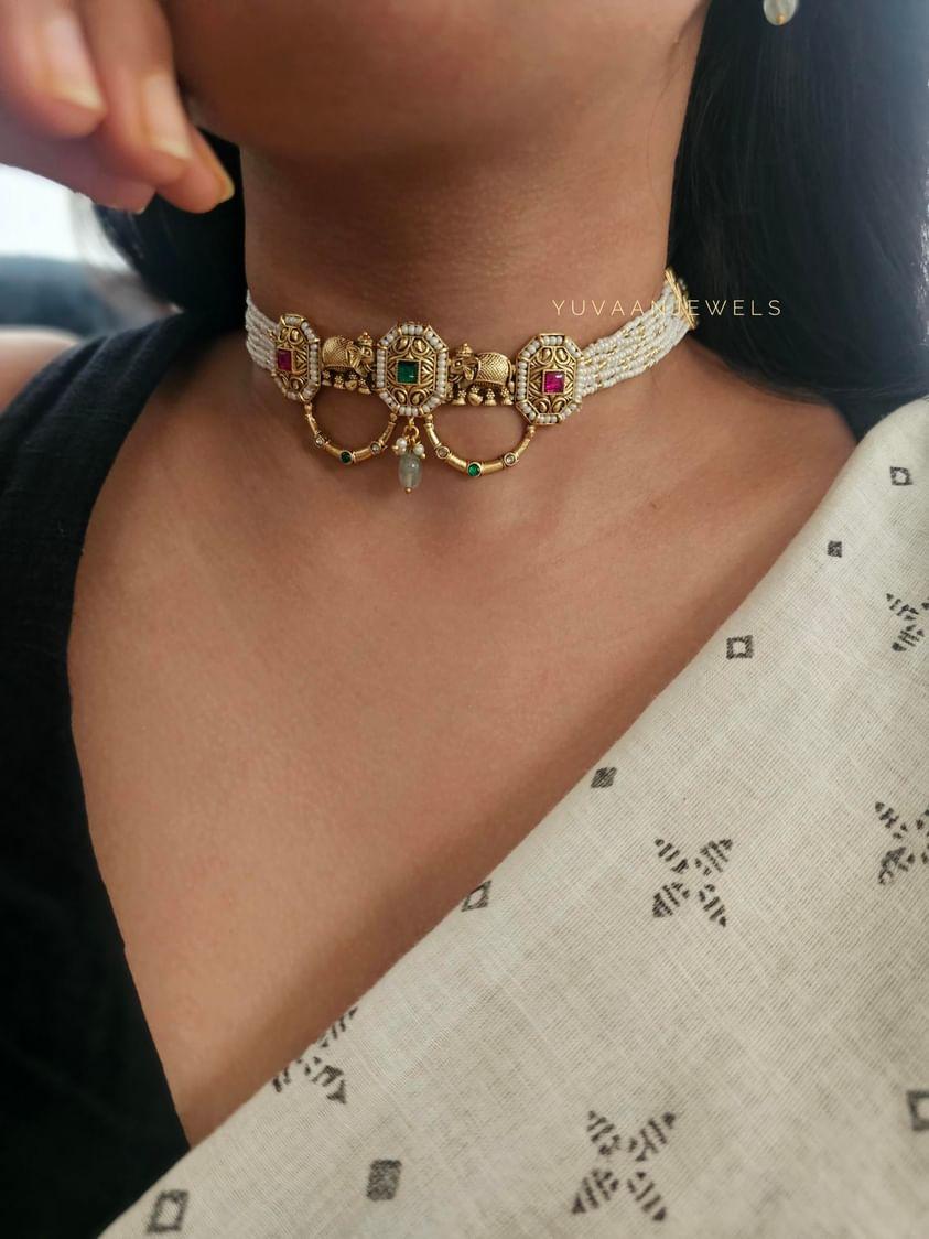 Ragini pearl delicate choker