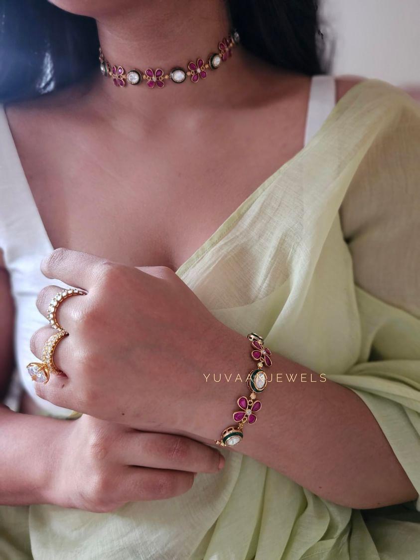 Sangeeta delicate quartz and polki choker Thumbnail