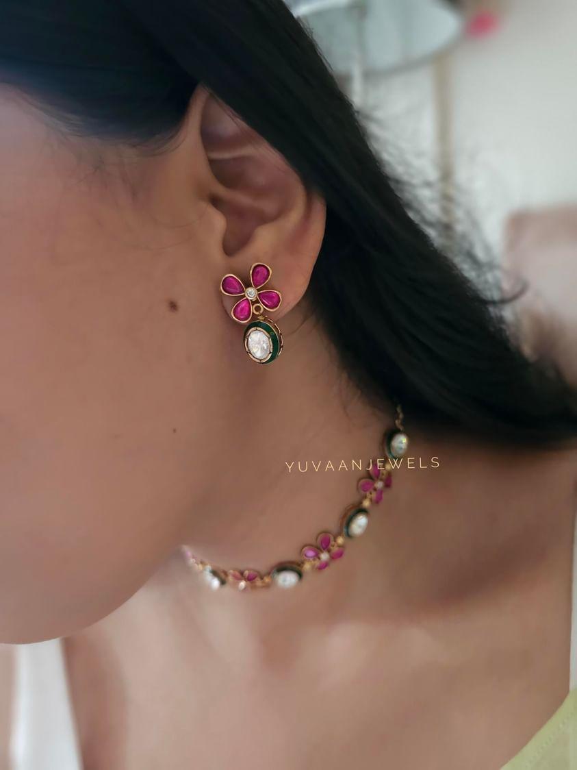 Sangeeta delicate quartz and polki choker Thumbnail