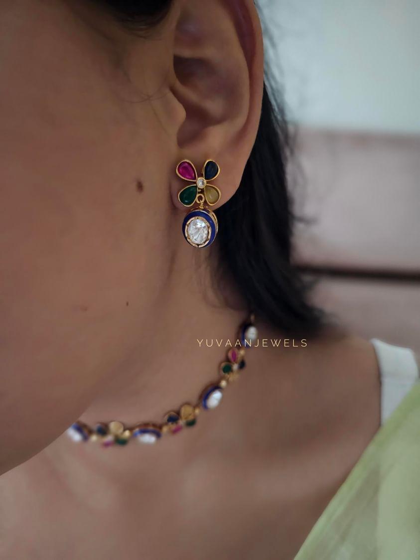 Sangeeta delicate quartz and polki choker Thumbnail