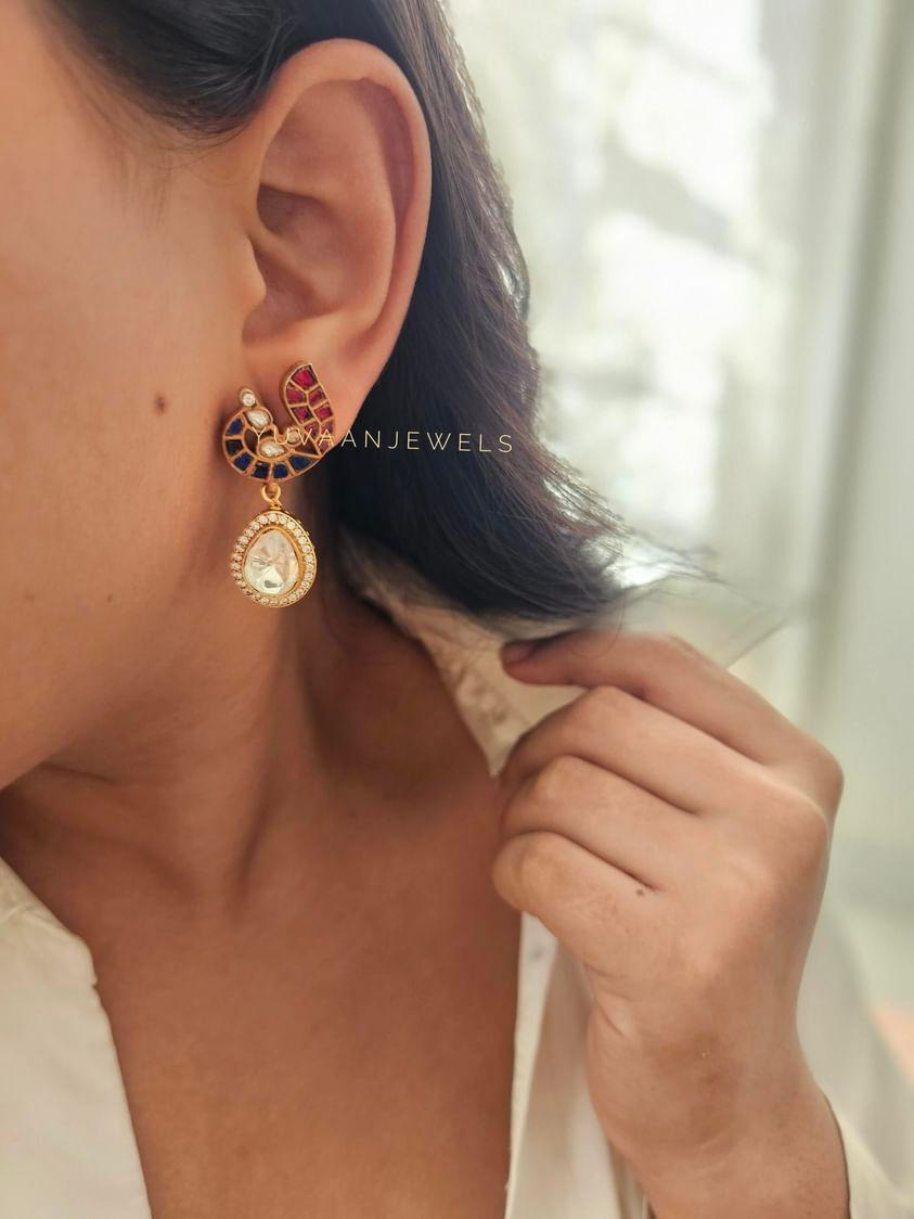 Morni polki earrings Thumbnail