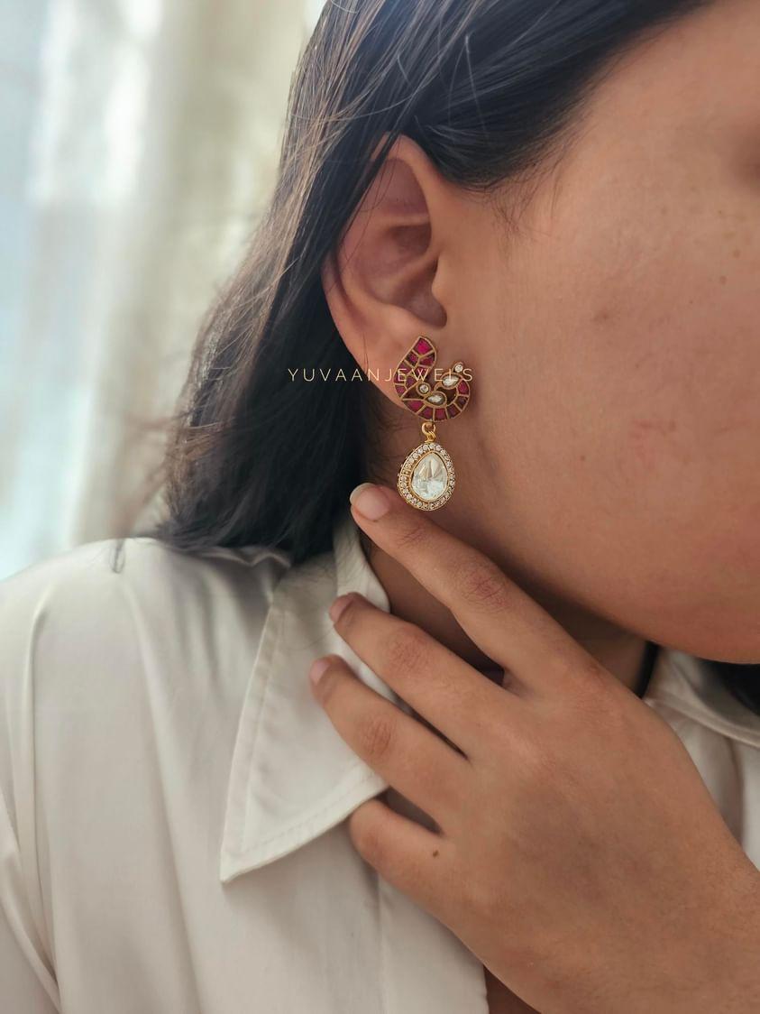 Morni polki earrings Thumbnail