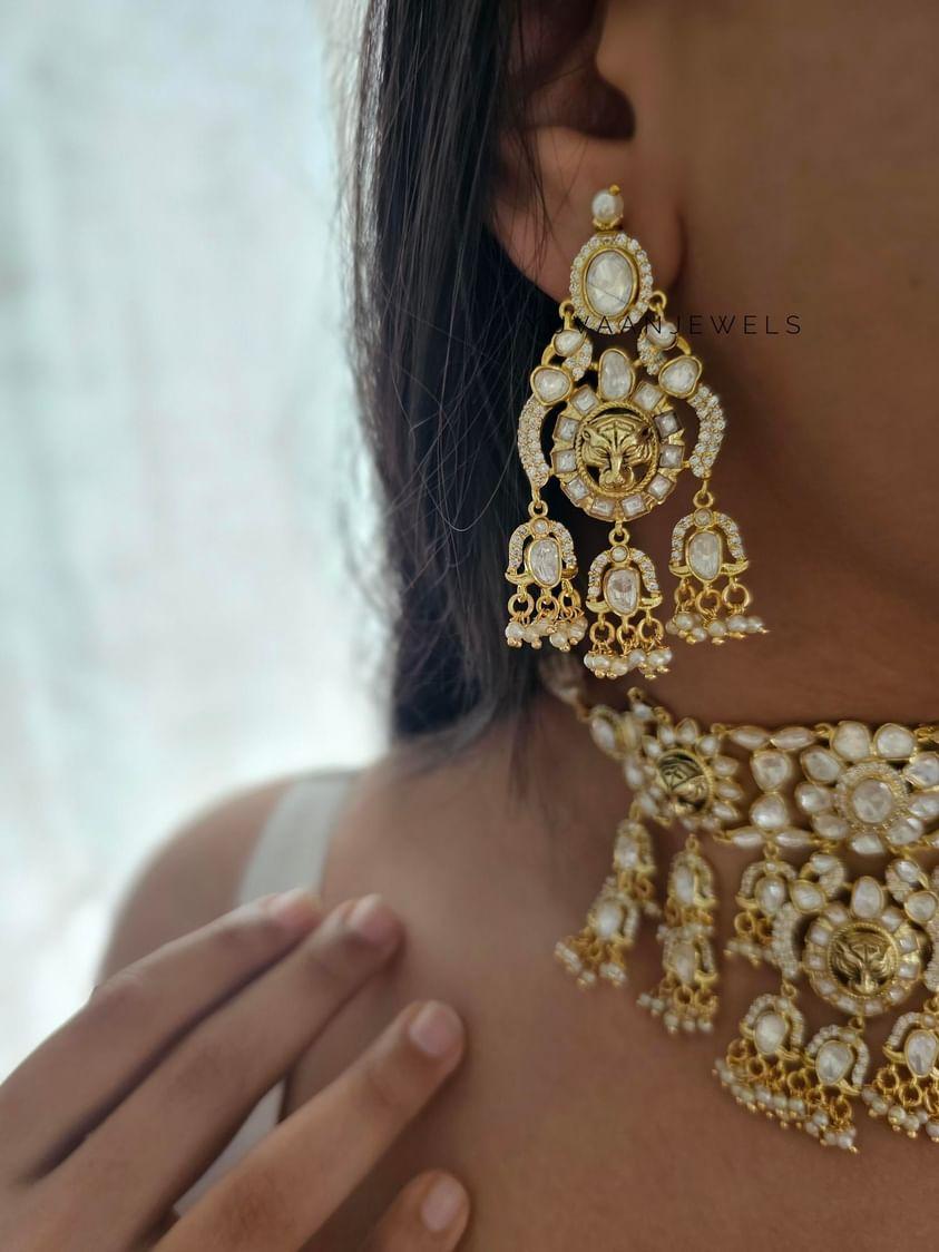 Nidhi pearl and polki choker Thumbnail