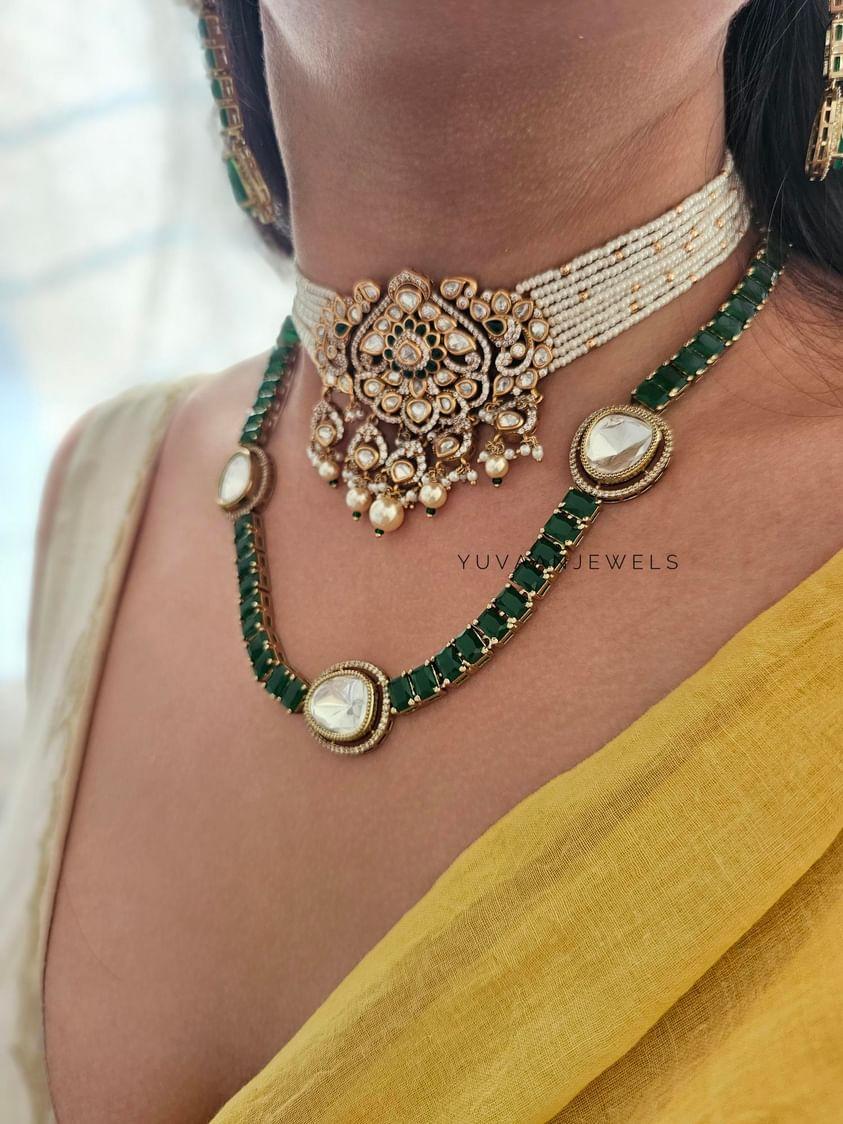 Kalam delicate and pearl choker Thumbnail