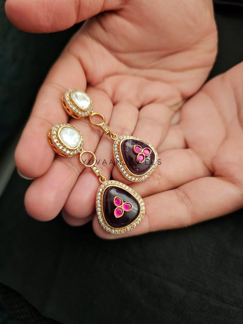 Meet long natural stone necklace Thumbnail