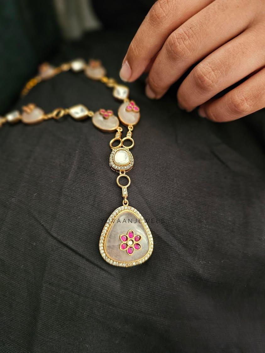 Meet long natural stone necklace Thumbnail