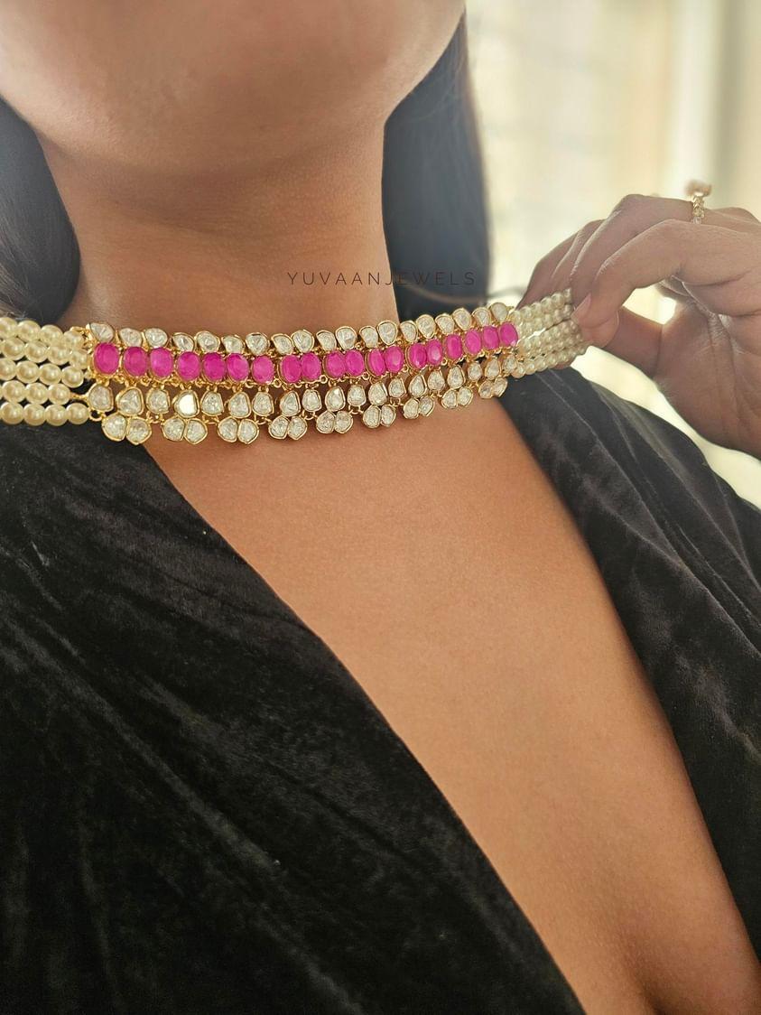 Uttam polki and pearl choker Thumbnail