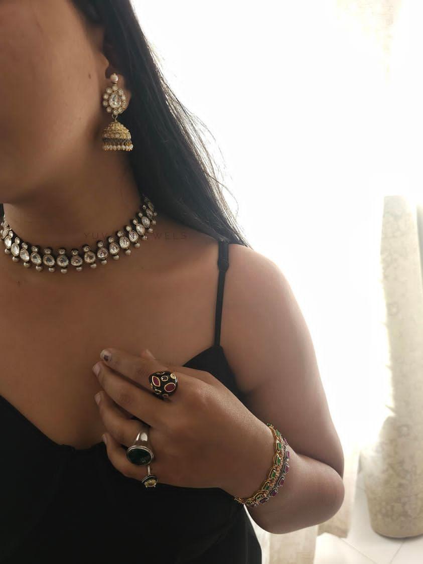 Aayat Polki choker antique finish Thumbnail