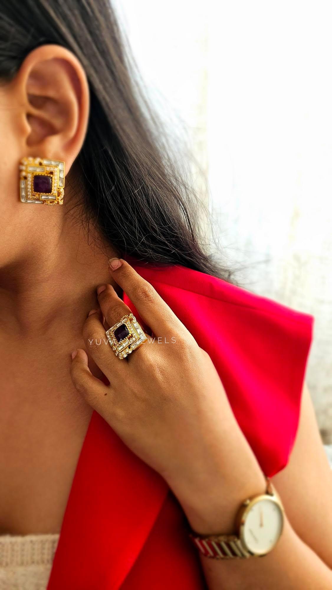 Kara polki studs Thumbnail