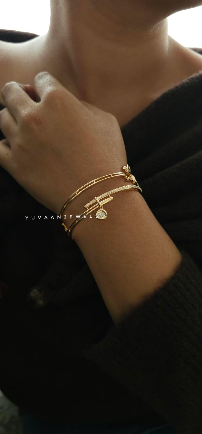 Cleo gold plated bangles Thumbnail