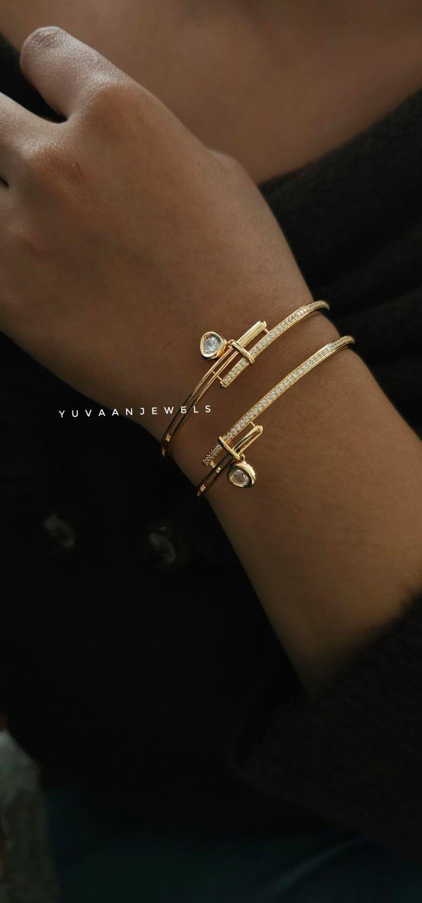 Cleo gold plated bangles Thumbnail