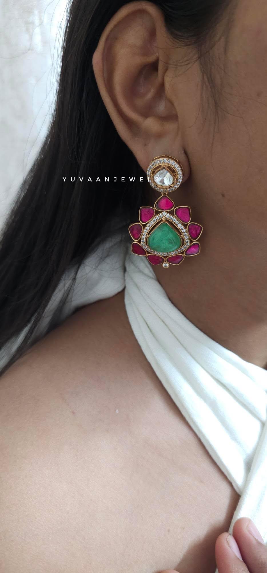 Vida semi-precious quartz earrings Thumbnail