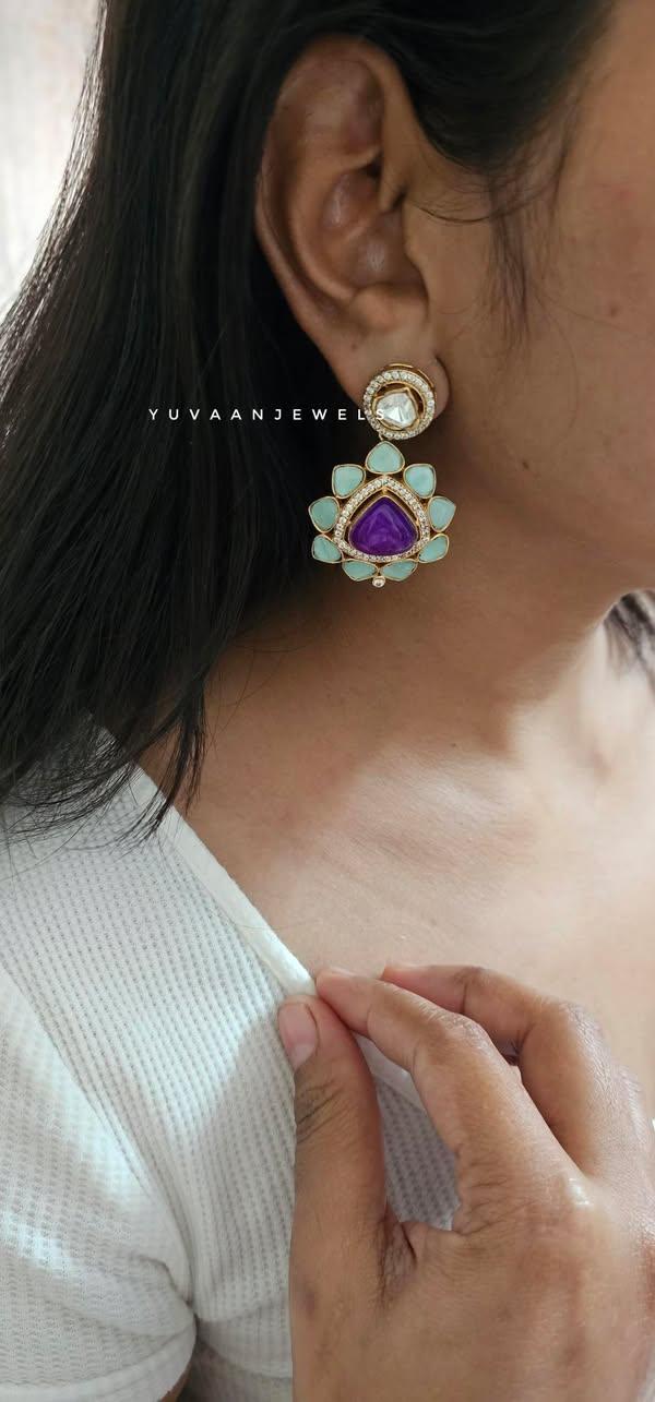Vida semi-precious quartz earrings Thumbnail