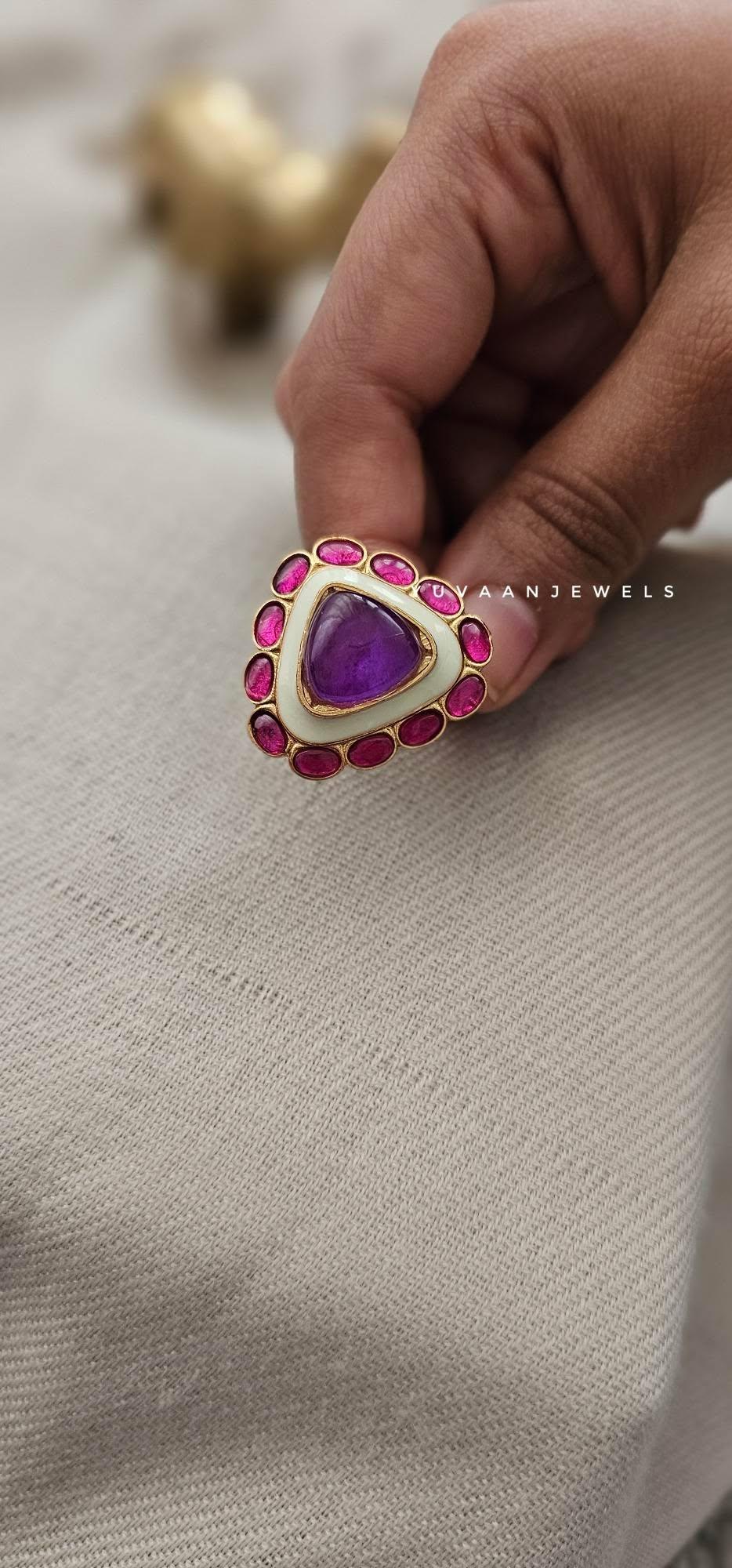 Ayur semi-precious stone ring Thumbnail
