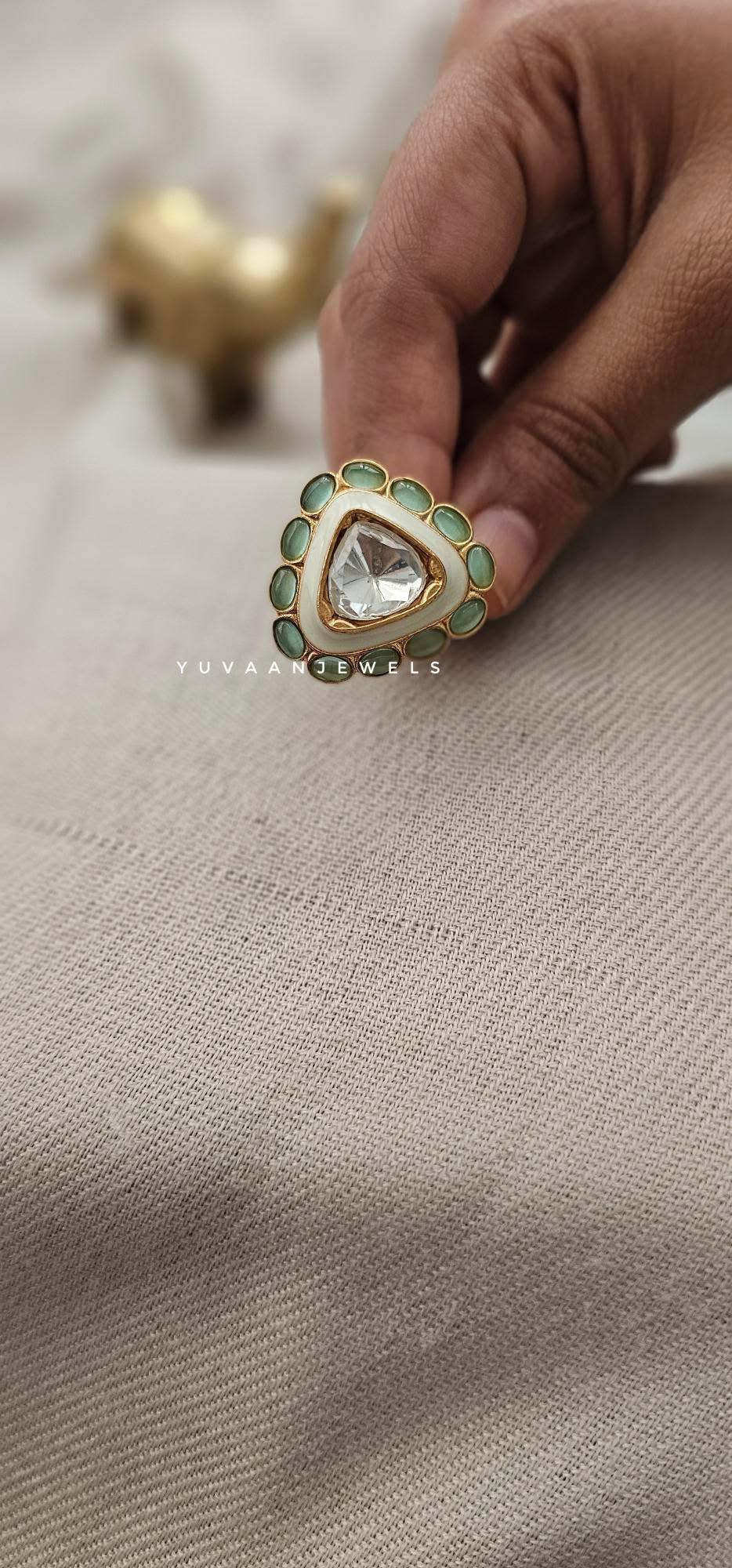 Ayur semi-precious stone ring Thumbnail