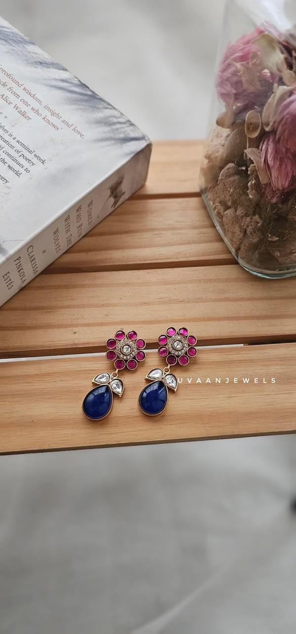 Hridha semi-precious stone earrings Thumbnail