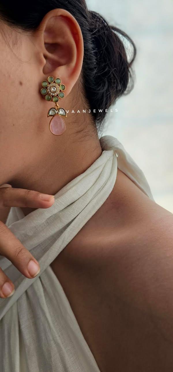 Hridha semi-precious stone earrings Thumbnail