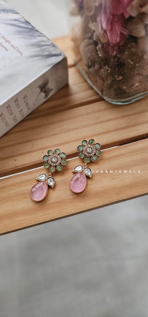 Hridha semi-precious stone earrings Thumbnail