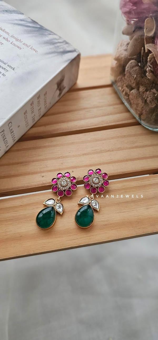Hridha semi-precious stone earrings Thumbnail