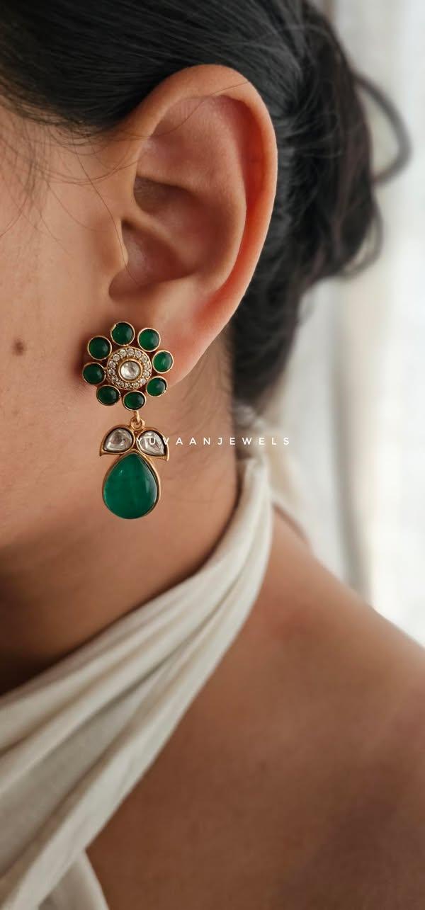 Hridha semi-precious stone earrings Thumbnail