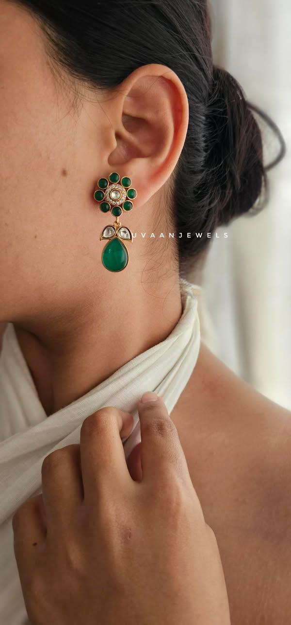 Hridha semi-precious stone earrings Thumbnail