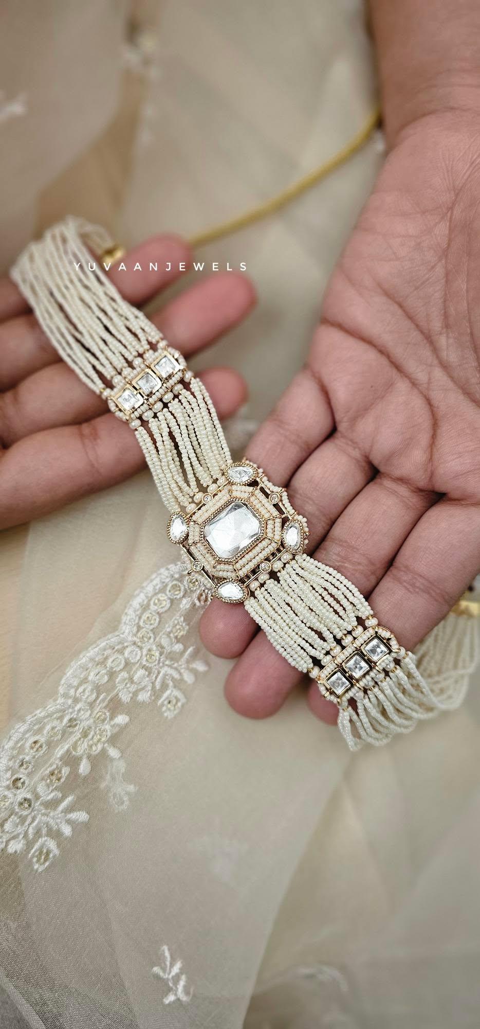 Kamari polki and pearl choker Thumbnail