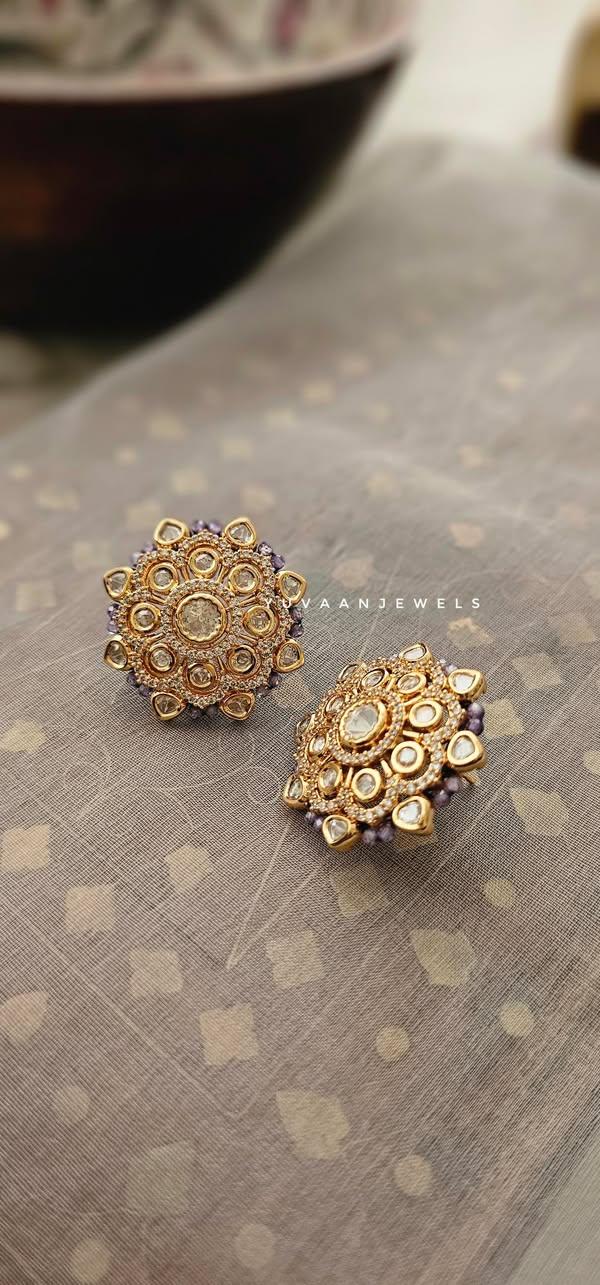 Virika polki  & pearl studs Thumbnail