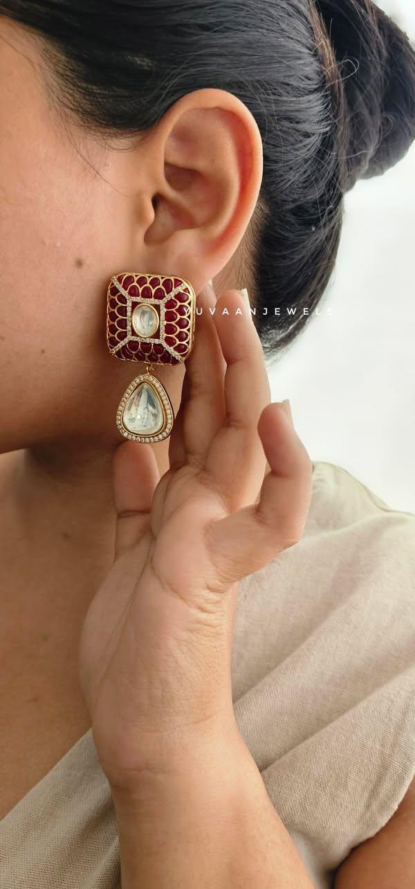 Kaia polki earrings Thumbnail