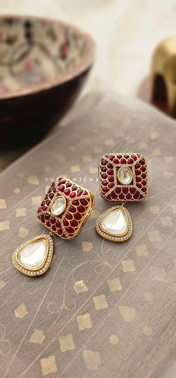 Kaia polki earrings Thumbnail