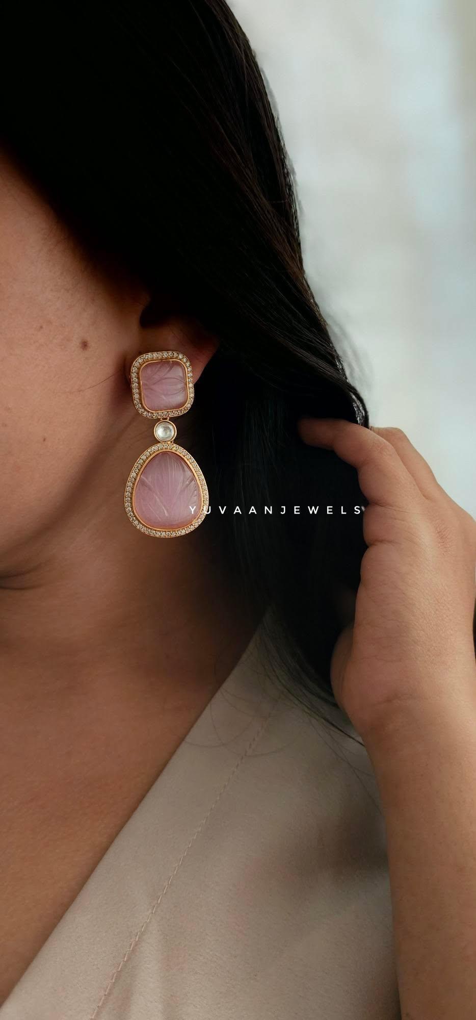 Persian gold plating stone earring Thumbnail