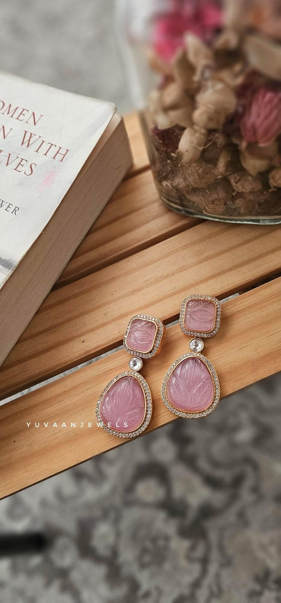 Persian gold plating stone earring Thumbnail