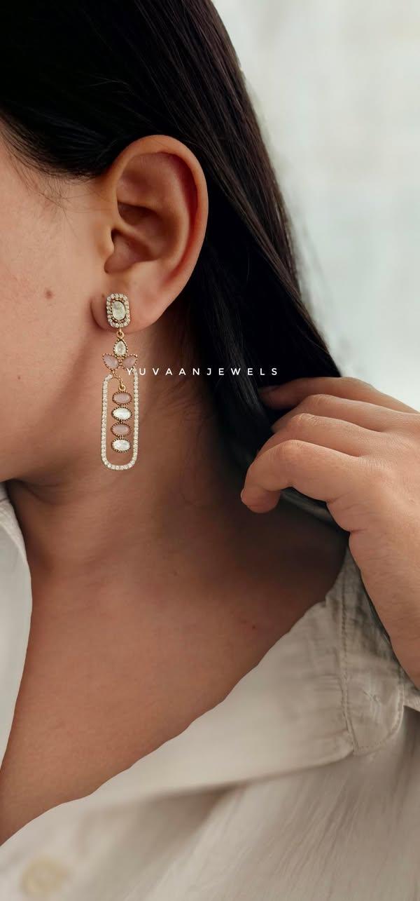 Adaia semi-precious stone earrings Thumbnail