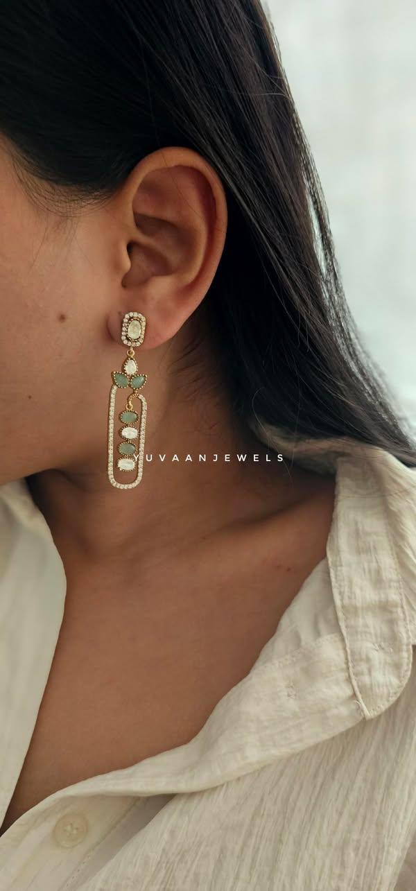Adaia semi-precious stone earrings Thumbnail