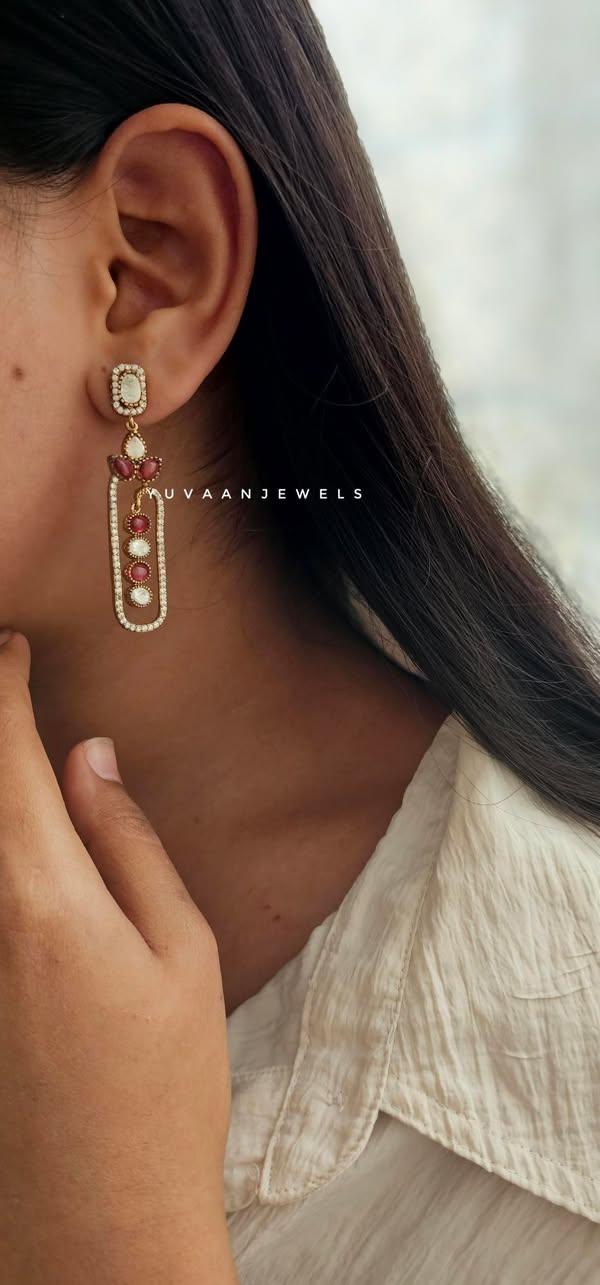 Adaia semi-precious stone earrings Thumbnail