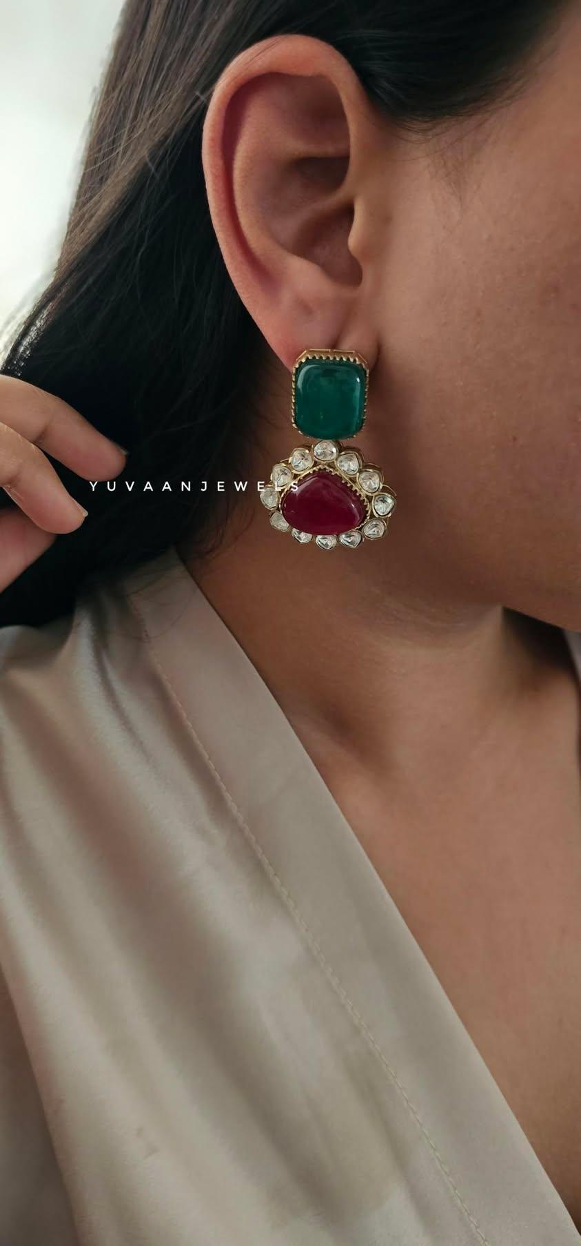 Naaz semi-precious stone earring Thumbnail
