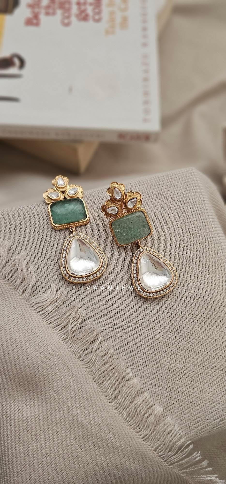 Leora semi-precious stone earring Thumbnail
