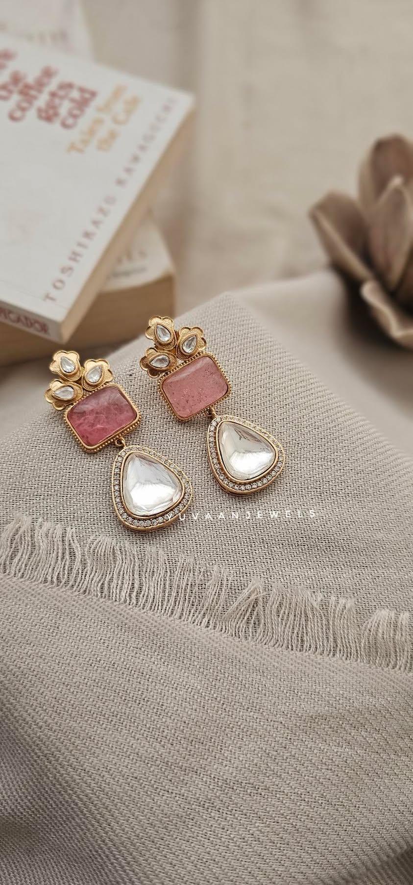 Leora semi-precious stone earring Thumbnail