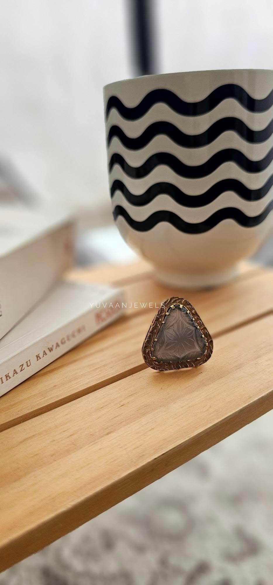 Raya handcrafted ring (tri) Thumbnail