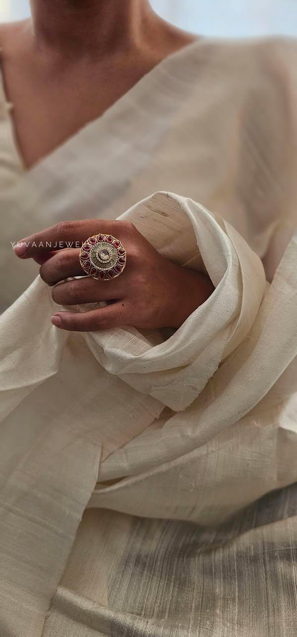 Mogra adjustable handcrafted ring Thumbnail