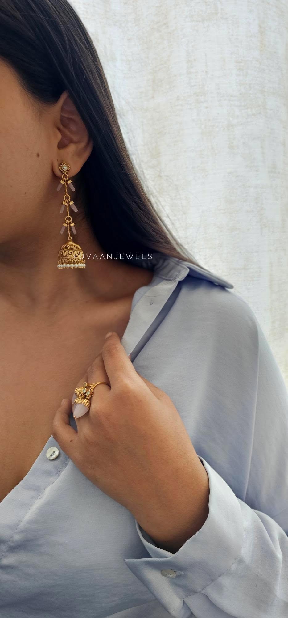 Jasmine handcrafted Jhumki Thumbnail