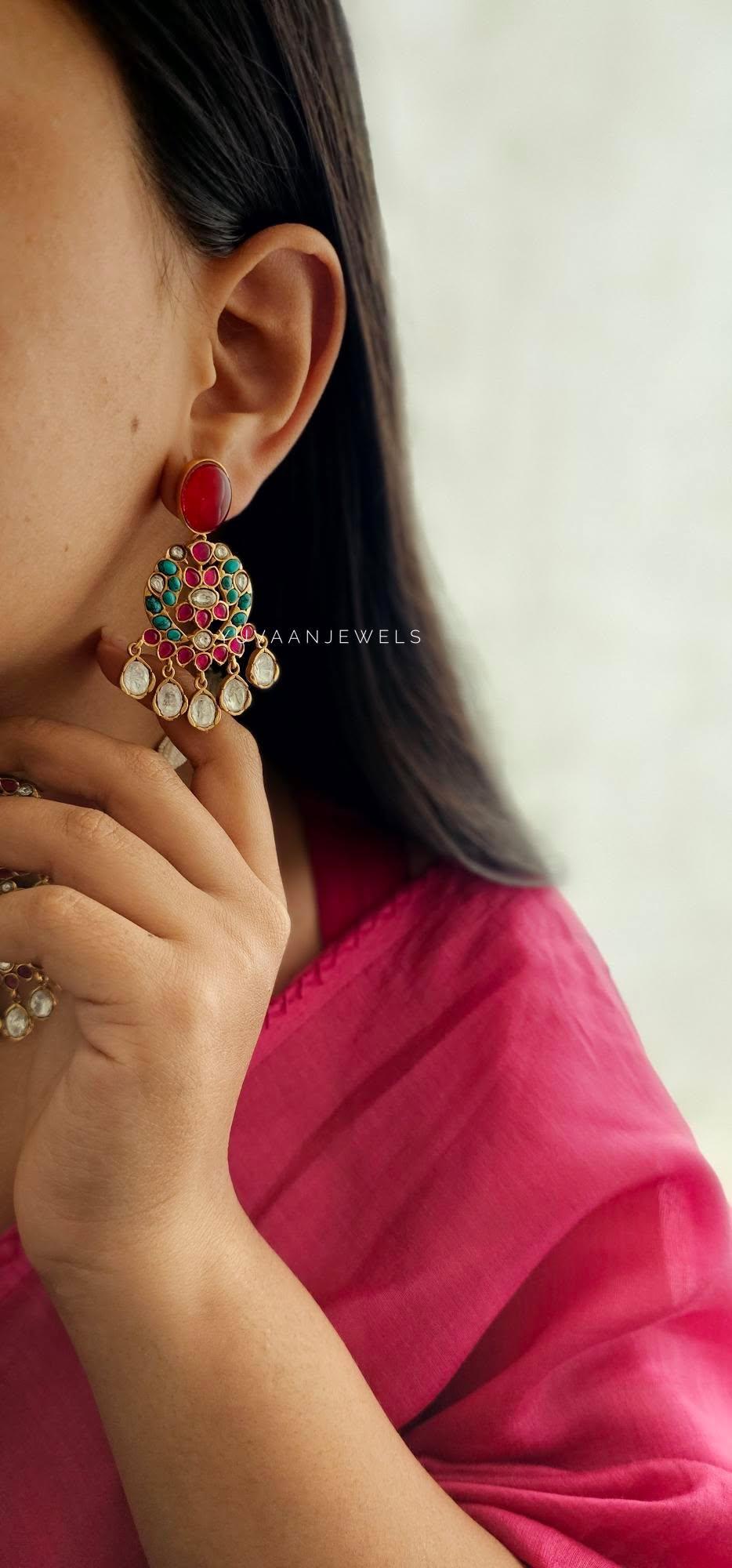 Annora pearl and polki choker Thumbnail