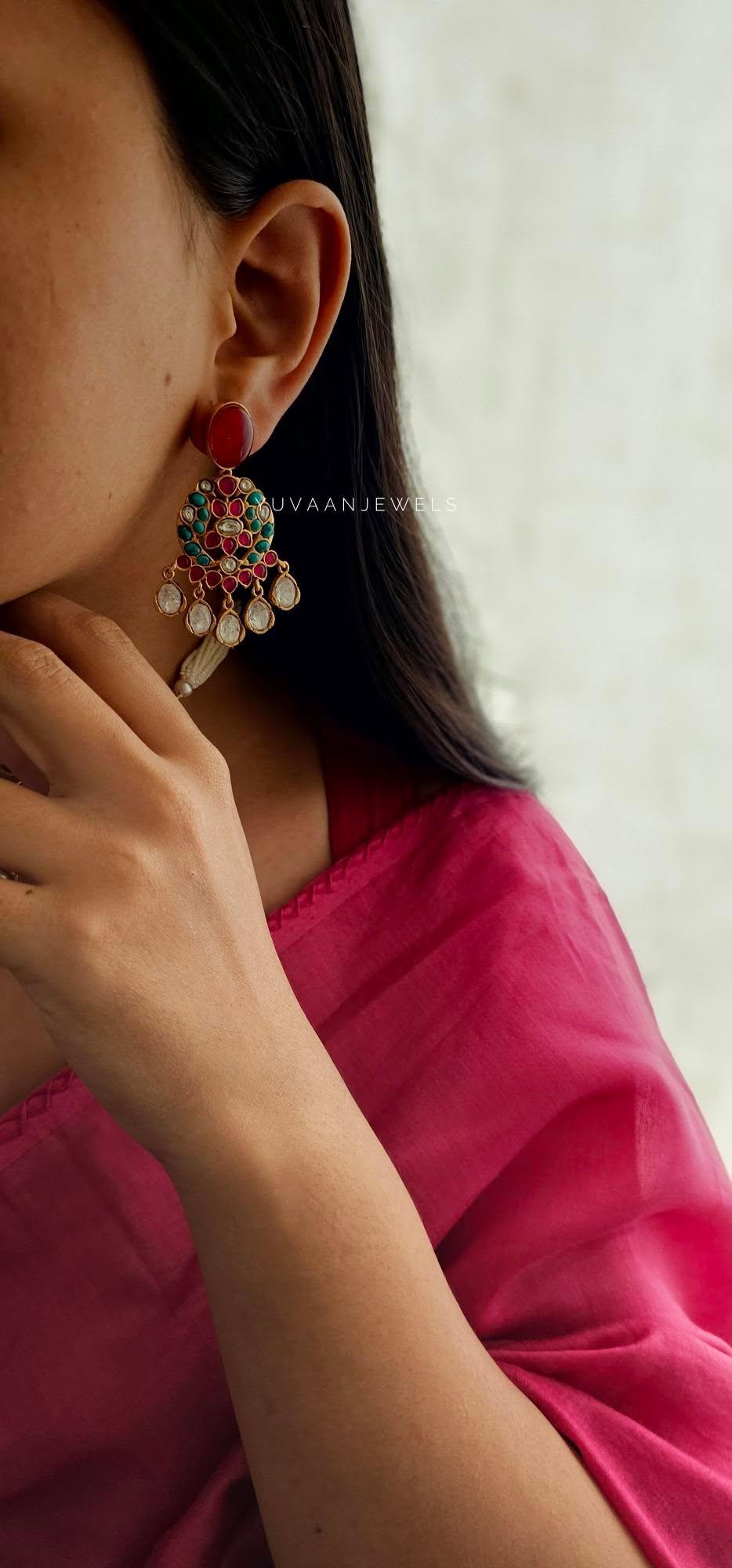 Annora pearl and polki choker Thumbnail