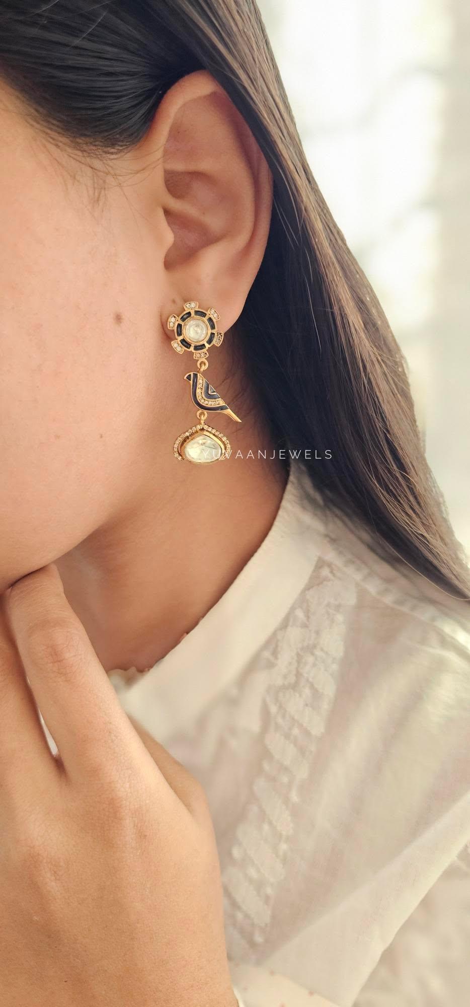 Chidiya delicate polki necklace Thumbnail